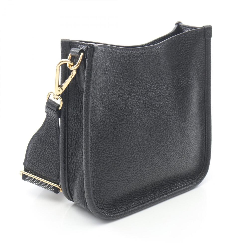 Prada Daino SOFT Shoulder Bag Canvas Vitello Black Leather - Picture 2 of 3